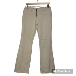 Vintage Gap Flare Bell Bottom Khaki Pants Size 6 Exposed Zipper Retro Y2K Tan